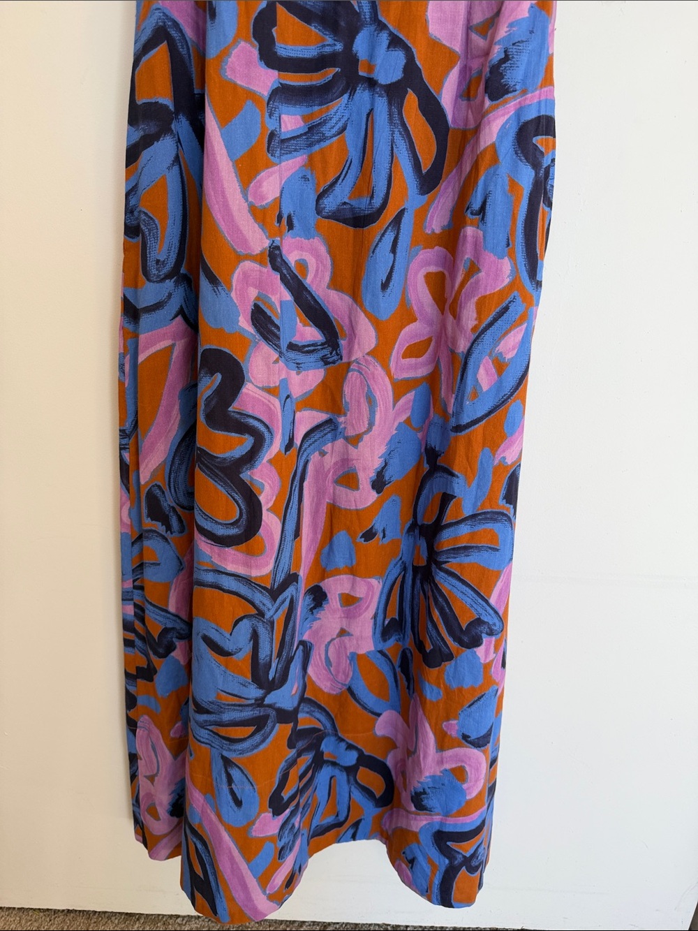 Cleobella Abstract Floral Button-Front Maxi Dress in Pink, Blue & Brown - Picture 10 of 16